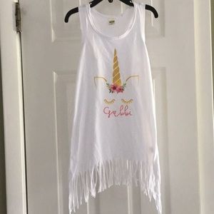 KAVIO GIRL PERSONALIZED “GABBI” FRINGE T SHIRT